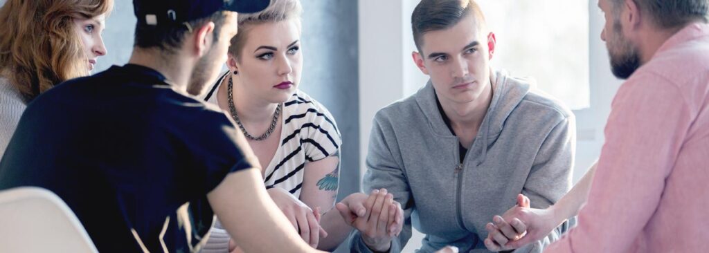 young people with interventionist during young adult intervention